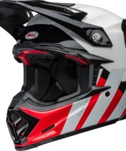 Casco BELL Moto-9S Flex - Hello Cousteau Stripes Gloss White/Red