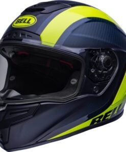 Casco BELL Race Star Flex DLX Tantrum 2 - Azul oscuro/Amarillo Hi-Viz