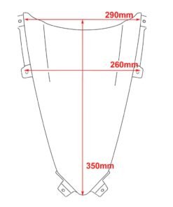 Cupula Parabrisas Racing Negro compatible con Ducati Panigale V4 / V4S 2018-2020 Aerodinámica