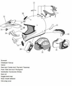 Interior casco ARAI (PENTA PRO) (V/VI - XL/XXL), 5 mm, Azul