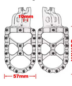 Reposapiés CNC para Honda CRF125 -1100 y Kawasaki KX250 KX450 KX250F KX450F KLX450R