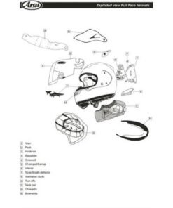 Ventilación lateral ARAI, METALLIC Negro