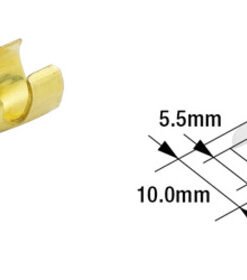 Bolsa de 100 Terminales de horquilla macho TOURMAX Ø5,5mm Tipo B-22