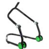 caballete-delantero-al-chasis-bihr-home-track-color-negro-mate-y-ruedas-verdes