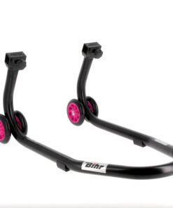 caballete-delantero-bihr-home-track-color-negro-mate-y-ruedas-rosas