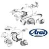 carrilleras arai dry cool 12 mm gris modelos rx 7 gp quantum