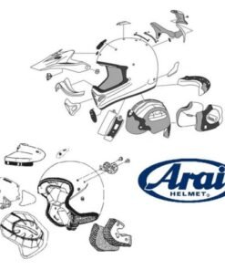 carrilleras arai dry cool 12 mm gris modelos rx 7 gp quantum