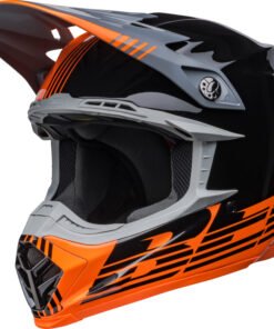 casco bell moto-9 mips louver negro naranja 58-59 talla l