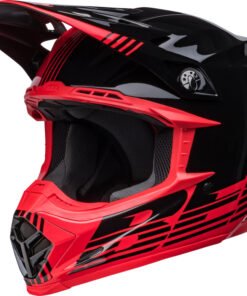 casco bell moto-9 mips louver negro rojo 57-58 talla m