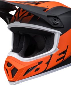 casco bell mx-9 mips disrupt mate negro naranja