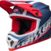 casco bell mx-9 mips offset mate metallic blue blanco