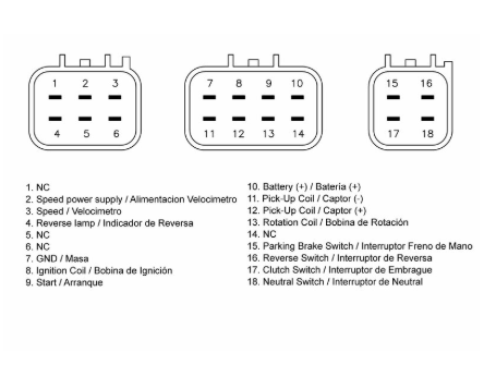 conectores CDI Centralita de encendido compatible Yamaha Raptor 660 (YFM660) 2004 –2005 TECNIUM