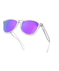 gafas de sol oakley frogskins lentes prizm violet montura polished clear