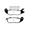 PASTILLAS DE FRENO FA375 HONDA CBF 125 CBR 125 R Z 125 MSX 125 ST 125 EBC