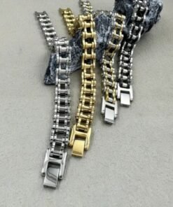 pulsera de acero inoxidable estilo punk rock para hombre