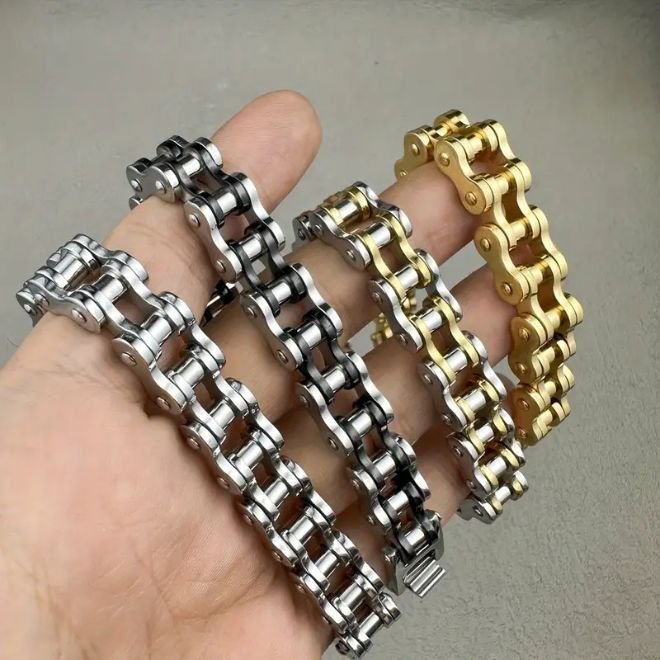 Pulsera de Acero Inoxidable Estilo Punk Rock para Hombre pulsera de acero inoxidable estilo punk rock para hombre