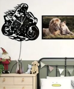 reloj de pared de disco de vinilo reloj de pared con temática de motocicleta reloj silencioso