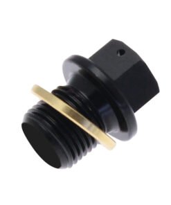 Tapón de vaciado de aceite TECNIUM no magnético alu negro M10 x 1,50 x 14